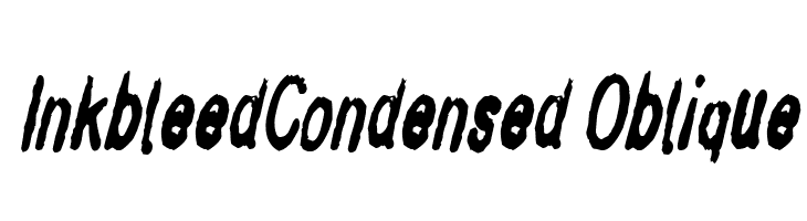 InkbleedCondensed Oblique Font