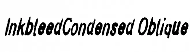 InkbleedCondensed Oblique  Fuentes Gratis Descargar