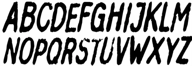 InkbleedCondensed Oblique Шрифта ВЕРХНИЙ
