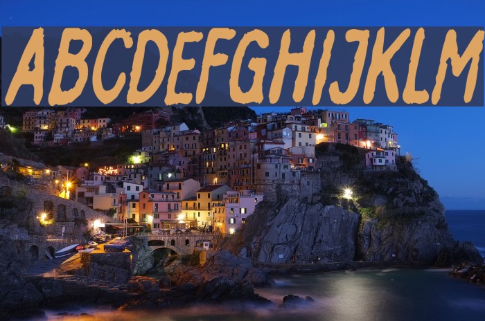 InkbleedCondensed Oblique Font examples