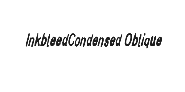 InkbleedCondensed Oblique Logo