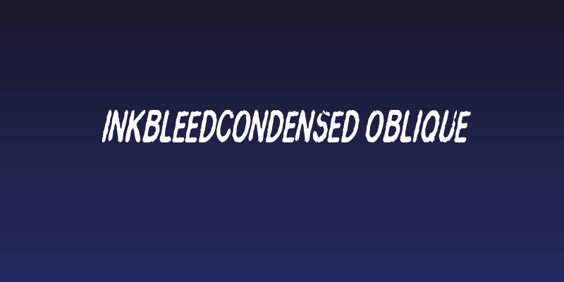 InkbleedCondensed Oblique Social Header