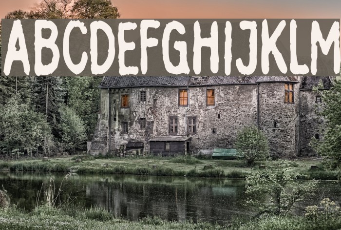 InkbleedCondensed Font examples