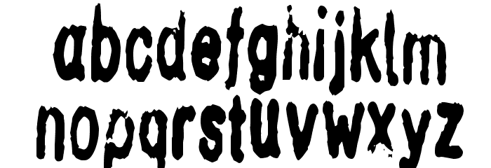 InkbleedCondensed Font LOWERCASE