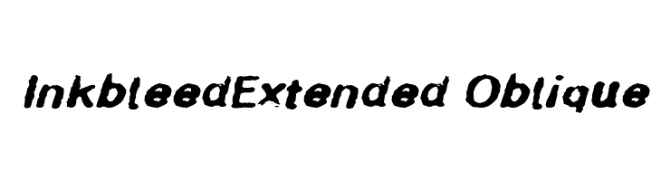 InkbleedExtended Oblique Font
