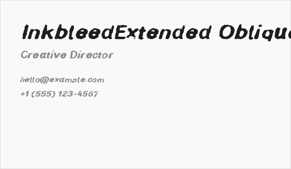 InkbleedExtended Oblique Business Card
