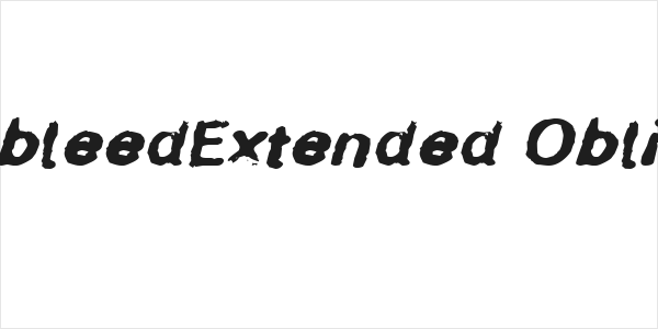 InkbleedExtended Oblique Logo