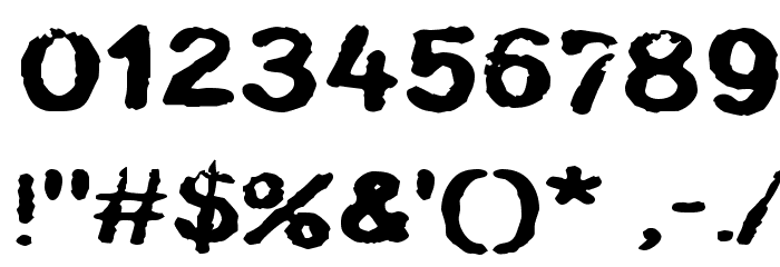 InkbleedExtended Font OTHER CHARS