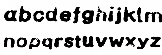 InkbleedExtended फ़ॉन्ट लोअरकेस