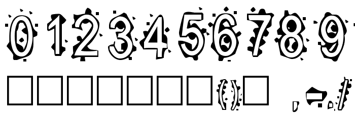 Inkblot Baby Font OTHER CHARS