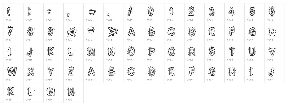 Inkblot Baby Character Map