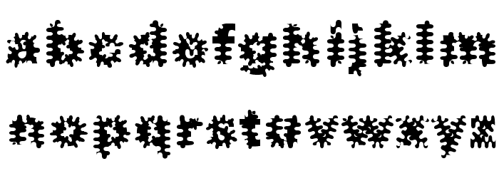 Inkblots Font LOWERCASE