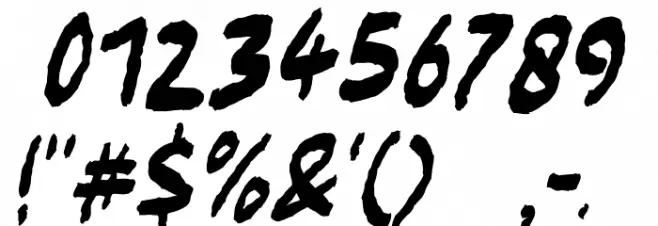 Inkbrush Font OTHER CHARS