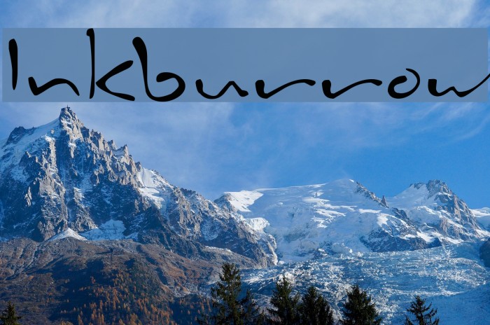 Inkburrow Font examples