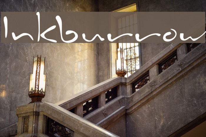 Inkburrow Font examples