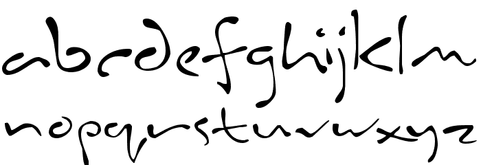 Inkburrow Font LOWERCASE