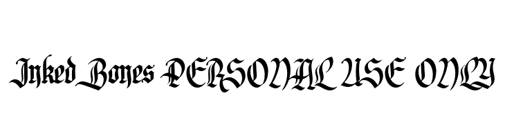 Inked Bones PERSONAL USE ONLY  नि: शुल्क फ़ॉन्ट्स डाउनलोड