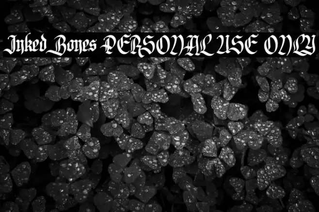 Inked Bones PERSONAL USE ONLY Font examples