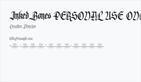 Inked Bones PERSONAL USE ONLY Business Card