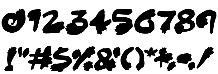 Inked Out Font OTHER CHARS
