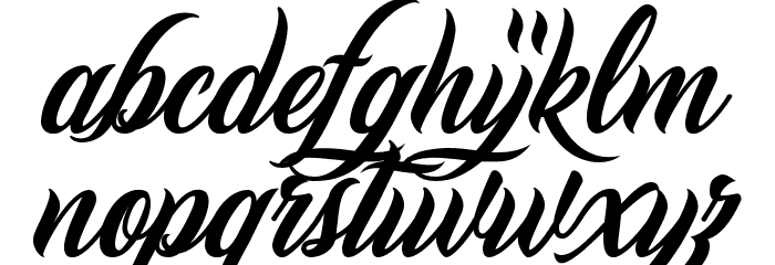 Inked Skin Personal Use Font LOWERCASE