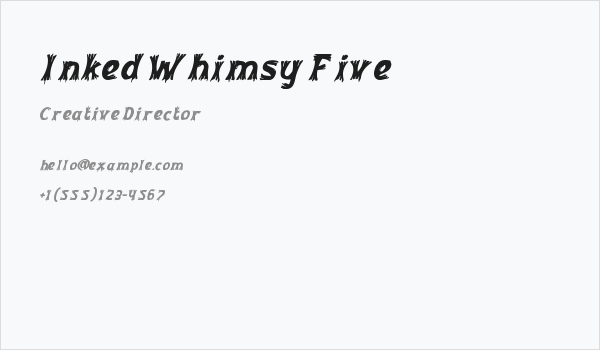 Inked Whimsy Five Business Card