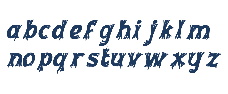 Inked Whimsy Five Lowercase