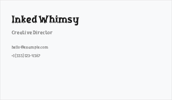 Inked Whimsy Business Card