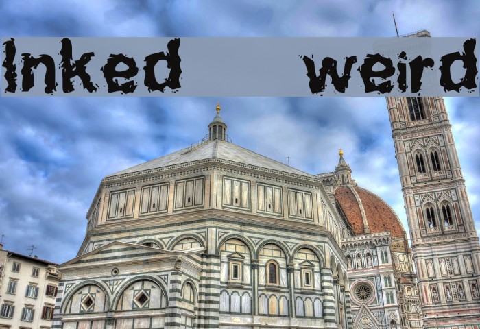 Inked weird Font examples