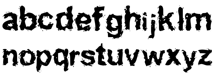 Inked weird Font LOWERCASE