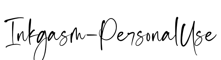 Inkgasm - Personal Use  font caratteri gratis