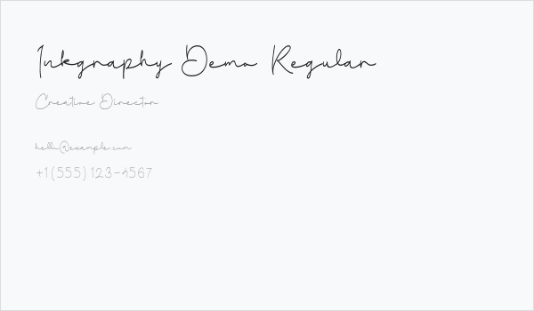 Inkgraphy Demo Regular Business Card
