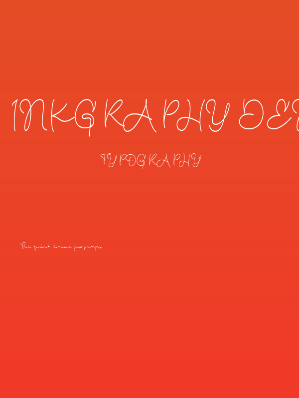 Inkgraphy Demo Regular Poster