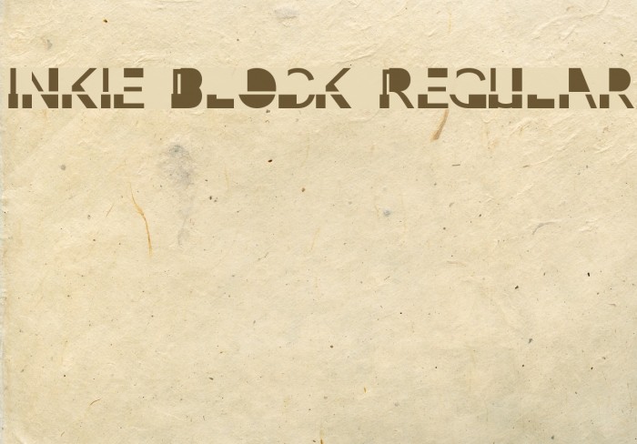 Inkie Block Regular Font examples