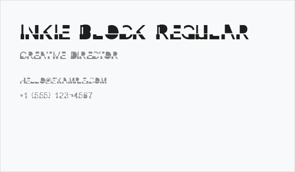 Inkie Block Regular Business Card