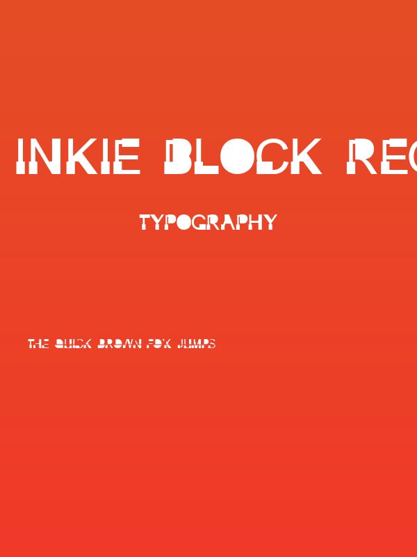 Inkie Block Regular Poster