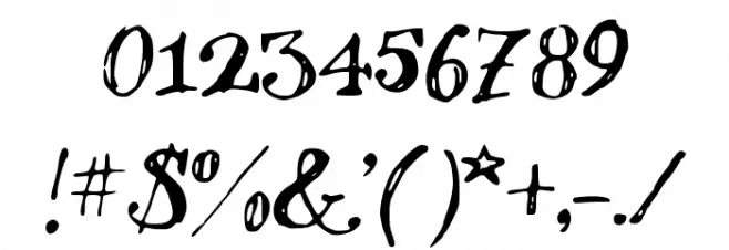 Inkies2 Font OTHER CHARS