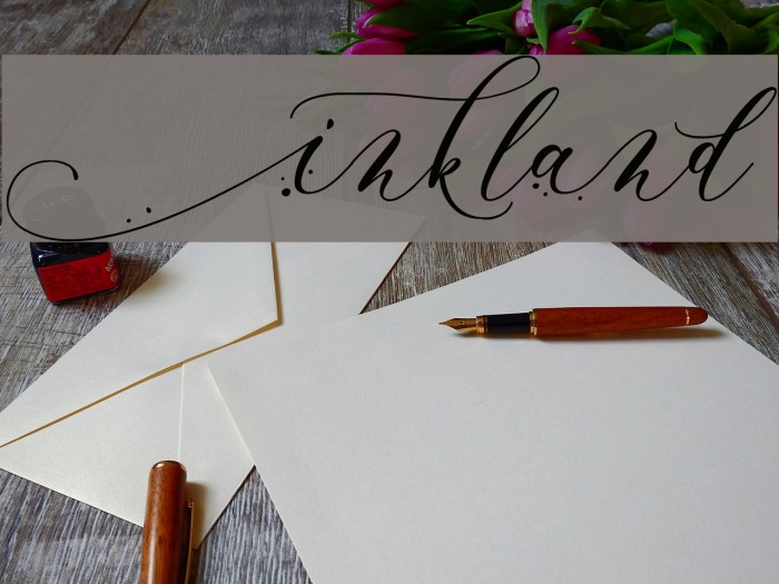 Inkland Font examples