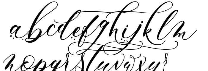 Inkland Font LOWERCASE