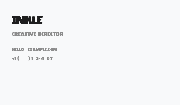 Inkle Business Card