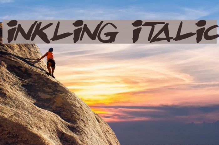Inkling Italic Example 1
