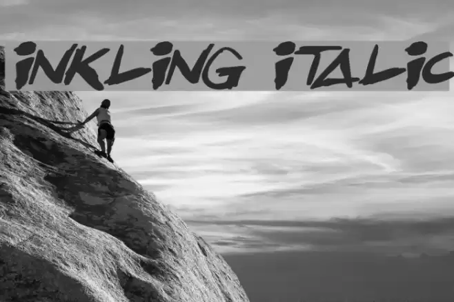 Inkling Italic Font examples