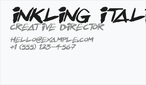 Inkling Italic Business Card