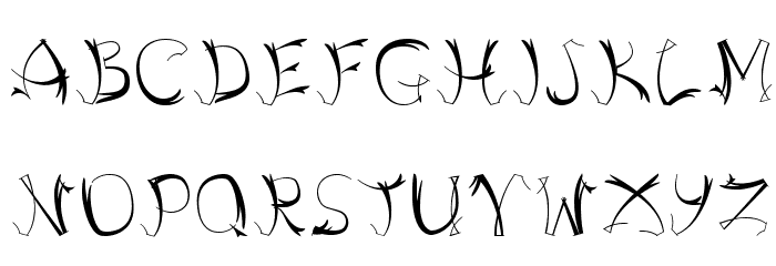Inklings Font LOWERCASE