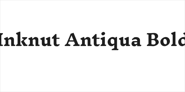 Inknut Antiqua Bold Logo