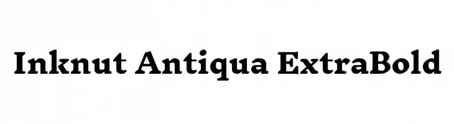 Inknut Antiqua ExtraBold  font caratteri gratis