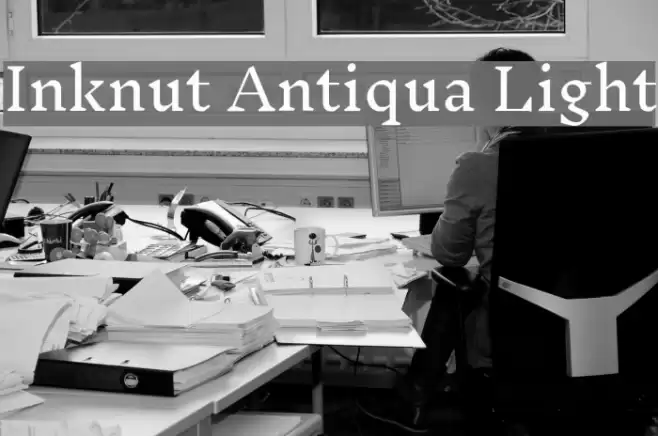 Inknut Antiqua Light Font examples