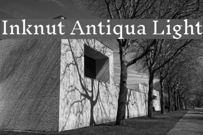 Inknut Antiqua Light Font examples