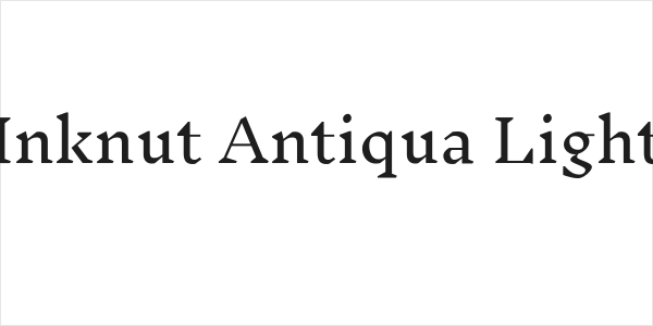 Inknut Antiqua Light Logo