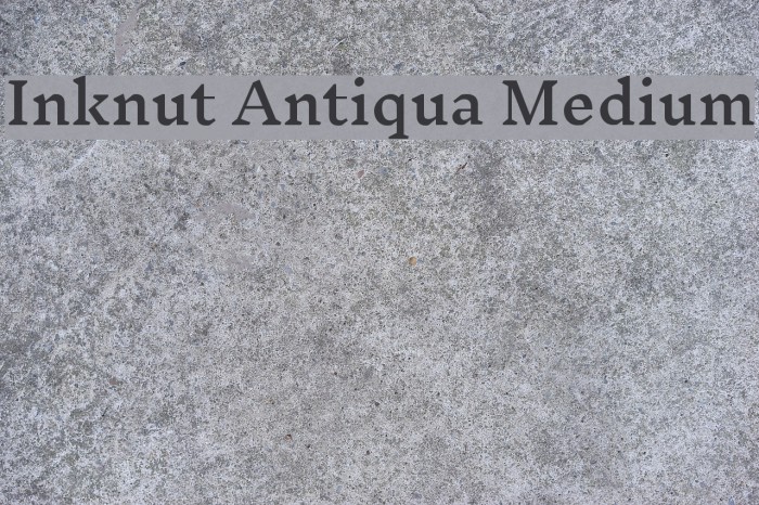 Inknut Antiqua Medium Font examples